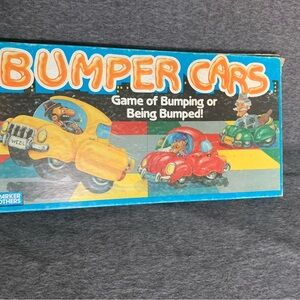 Bumper Cars Game of Bumping or Being Bumped Vintage Parker Brothers Board Game